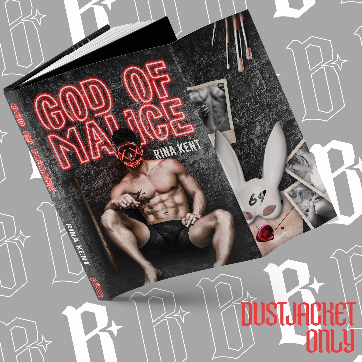 Alternate Dust Jacket, Full-color Art Prints and vellum art overlays for God of Malice by Rina Kent