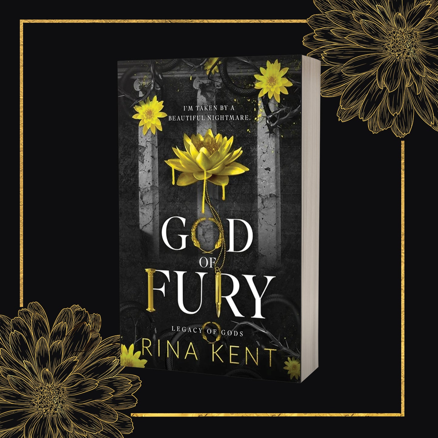 God of Fury by Rina Kent (Discreet Edition, Foiled Bookplate)