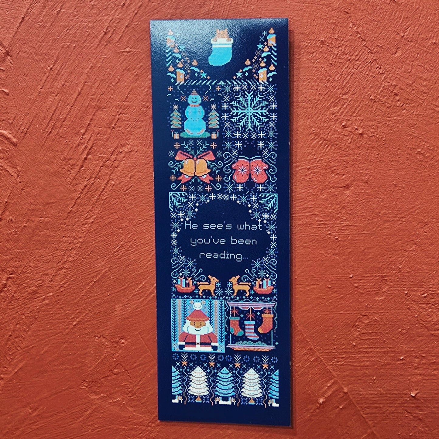 Santa Bookmark and Present Sticker Duo