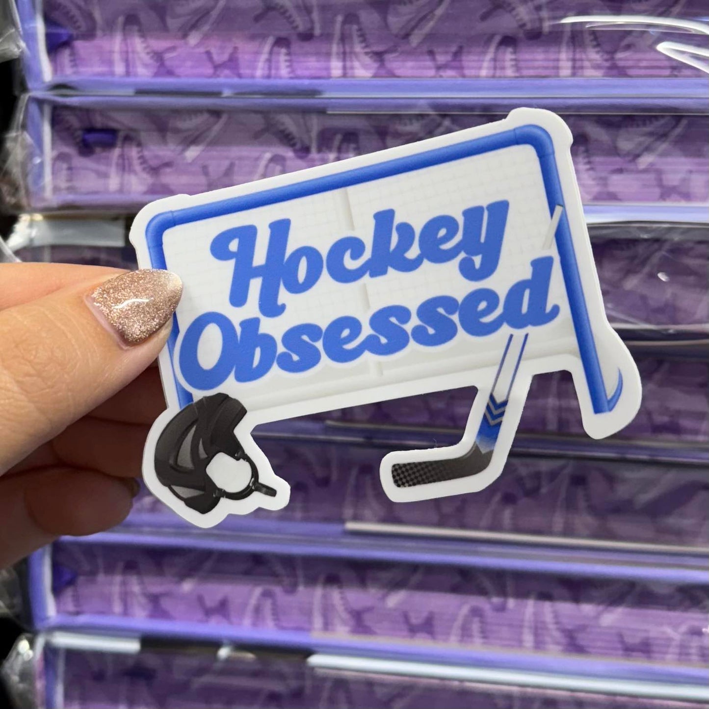 Hockey Obsessed Die-Cut Sticker