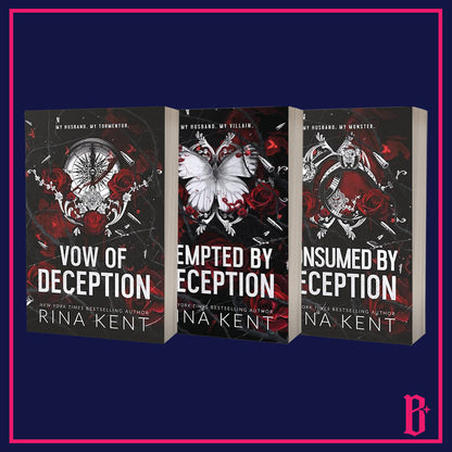 Deception Trilogy by Rina Kent (New Discreet Covers, Foiled Bookplate)