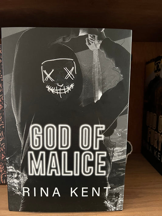 God of Malice by Rina Kent – Baddies Book Box Exclusive Blackout Edition, Digitally Signed