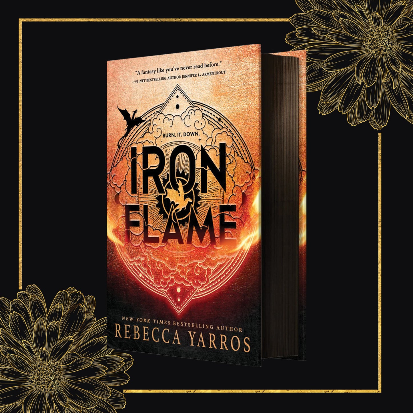 Iron Flame by Rebecca Yarros – Unsigned Hardback with Black Edges