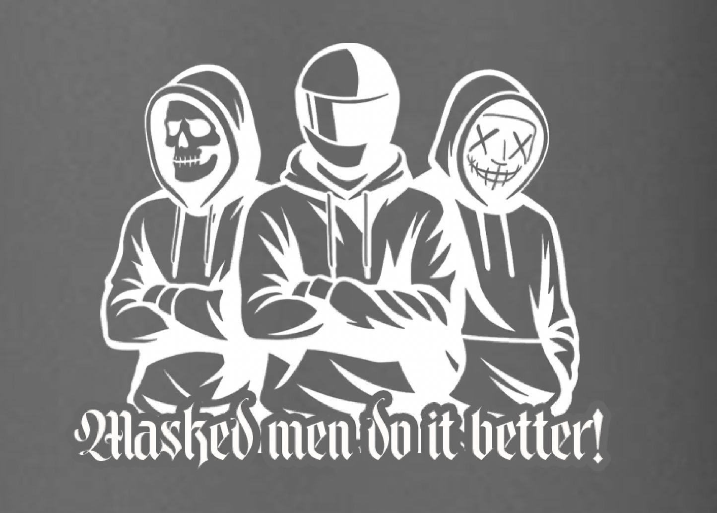 Masked Men Do It Better — 12oz Matte Charcoal Mug
