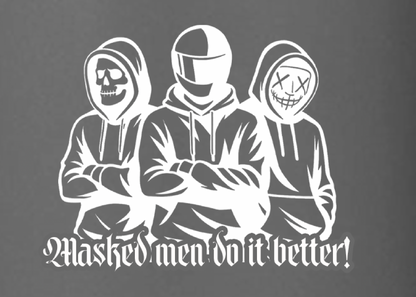Masked Men Do It Better — 12oz Matte Charcoal Mug