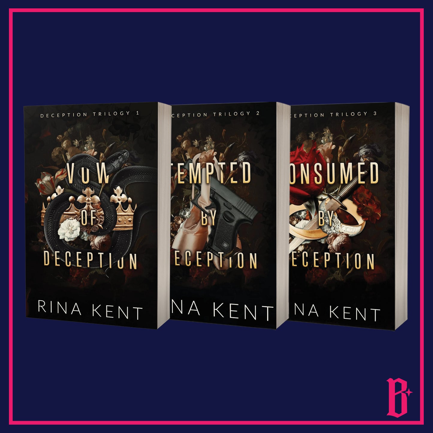 Deception Trilogy by Rina Kent (Foiled Bookplate)