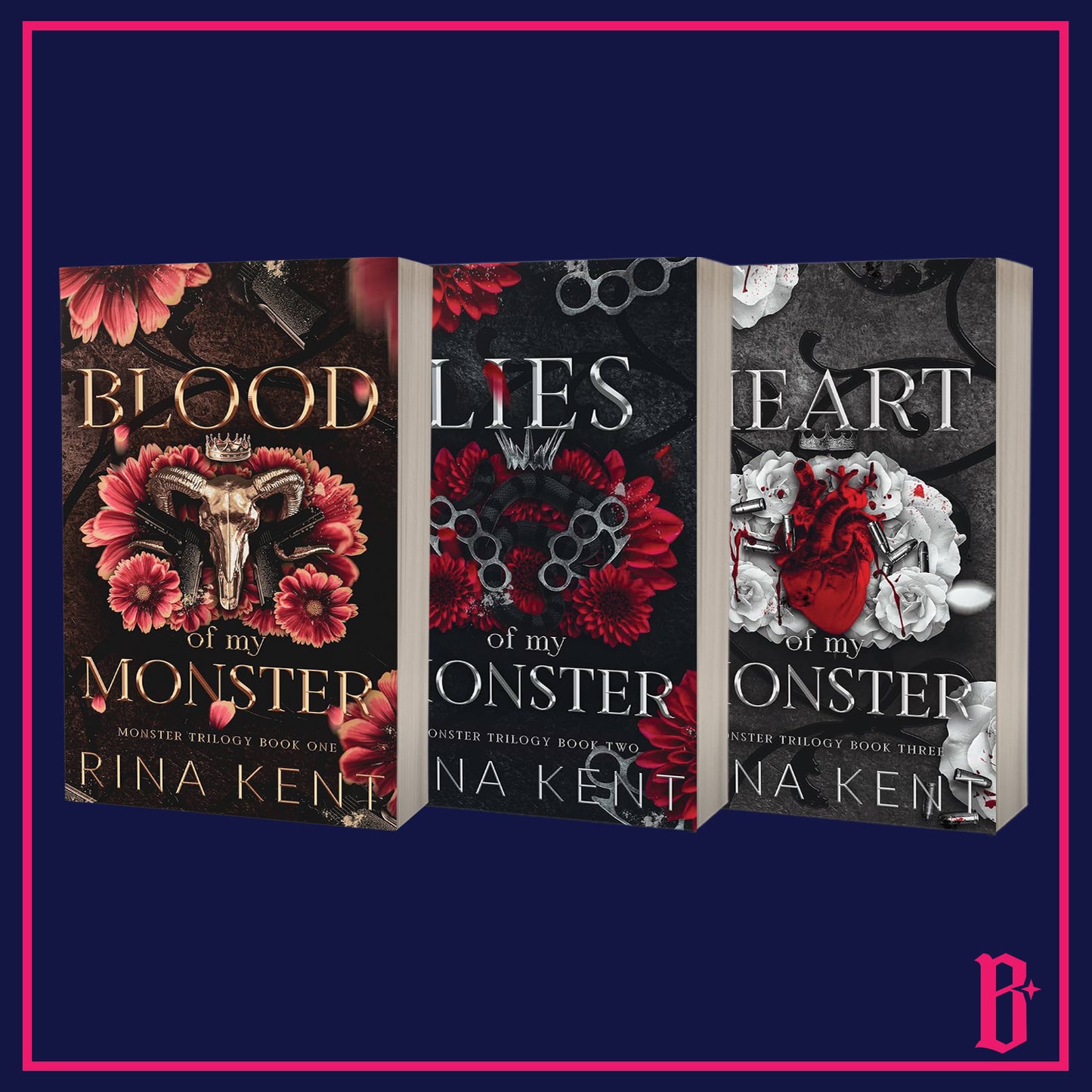 Monster Trilogy by Rina Kent (Foiled Bookplate)